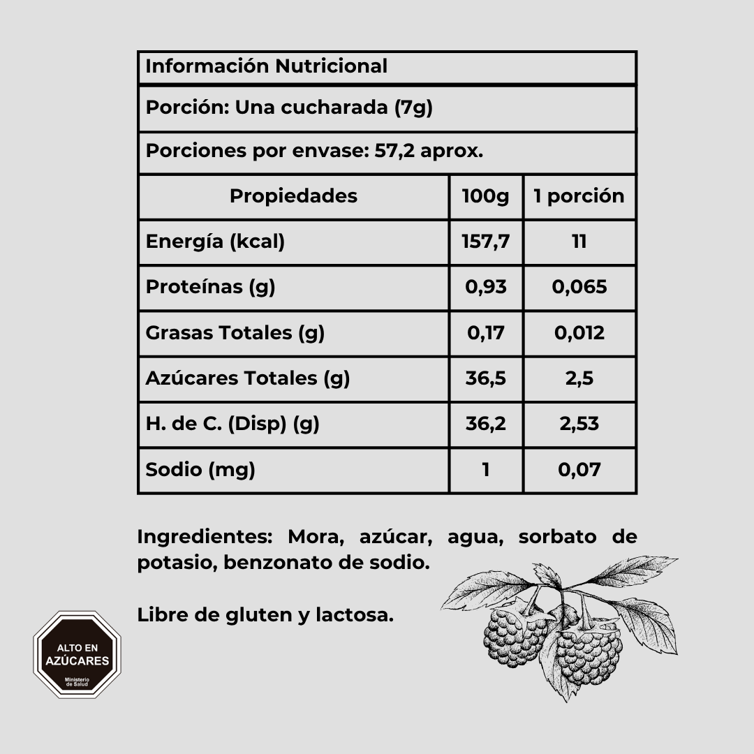 Mermelada de mora silvestre
