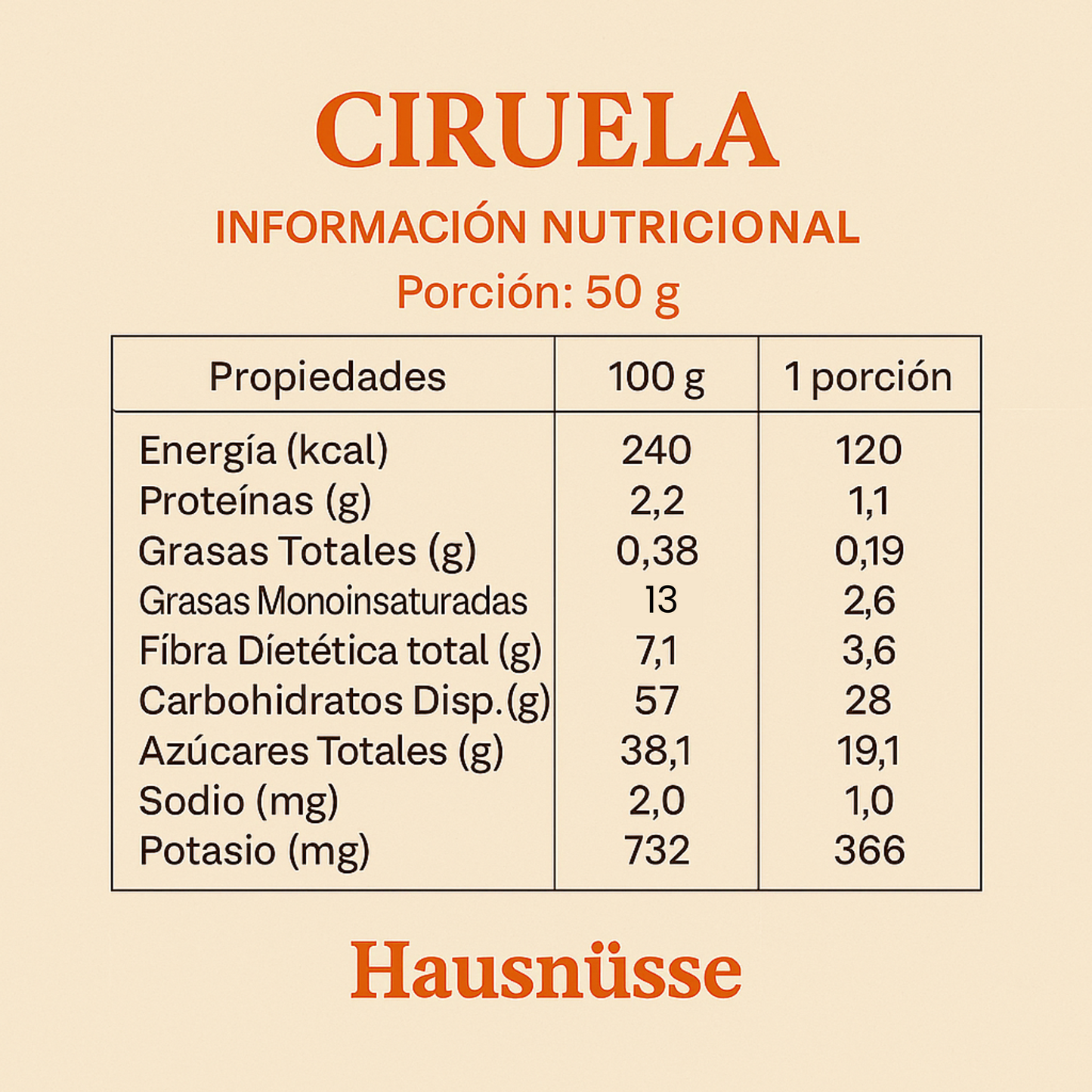 Ciruelas Sin Carozo deshidratadas