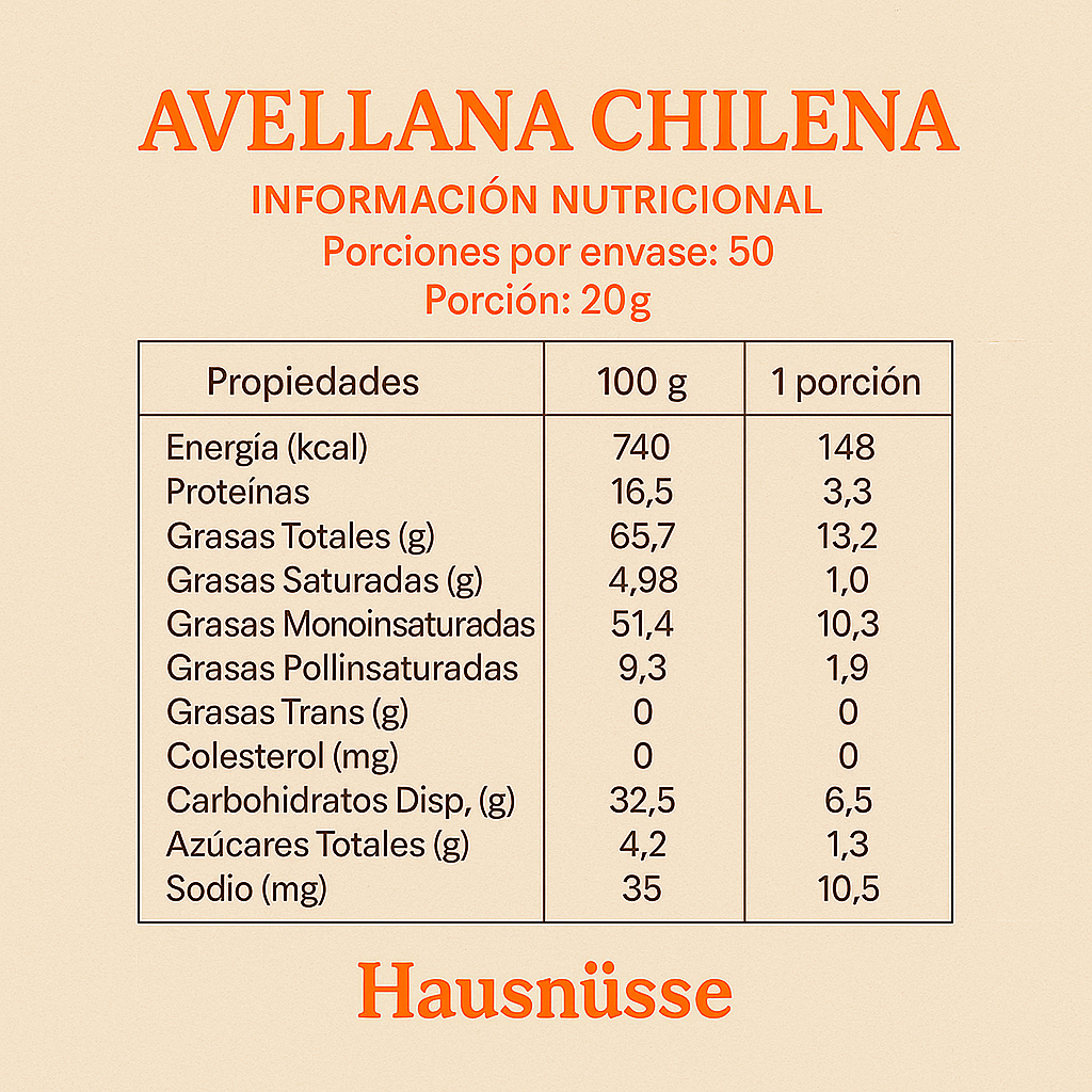 Avellana Chilena Tostada