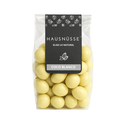 Coco bañado en chocolate blanco