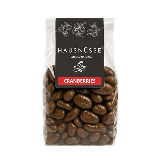 Cranberries bañados en chocolate