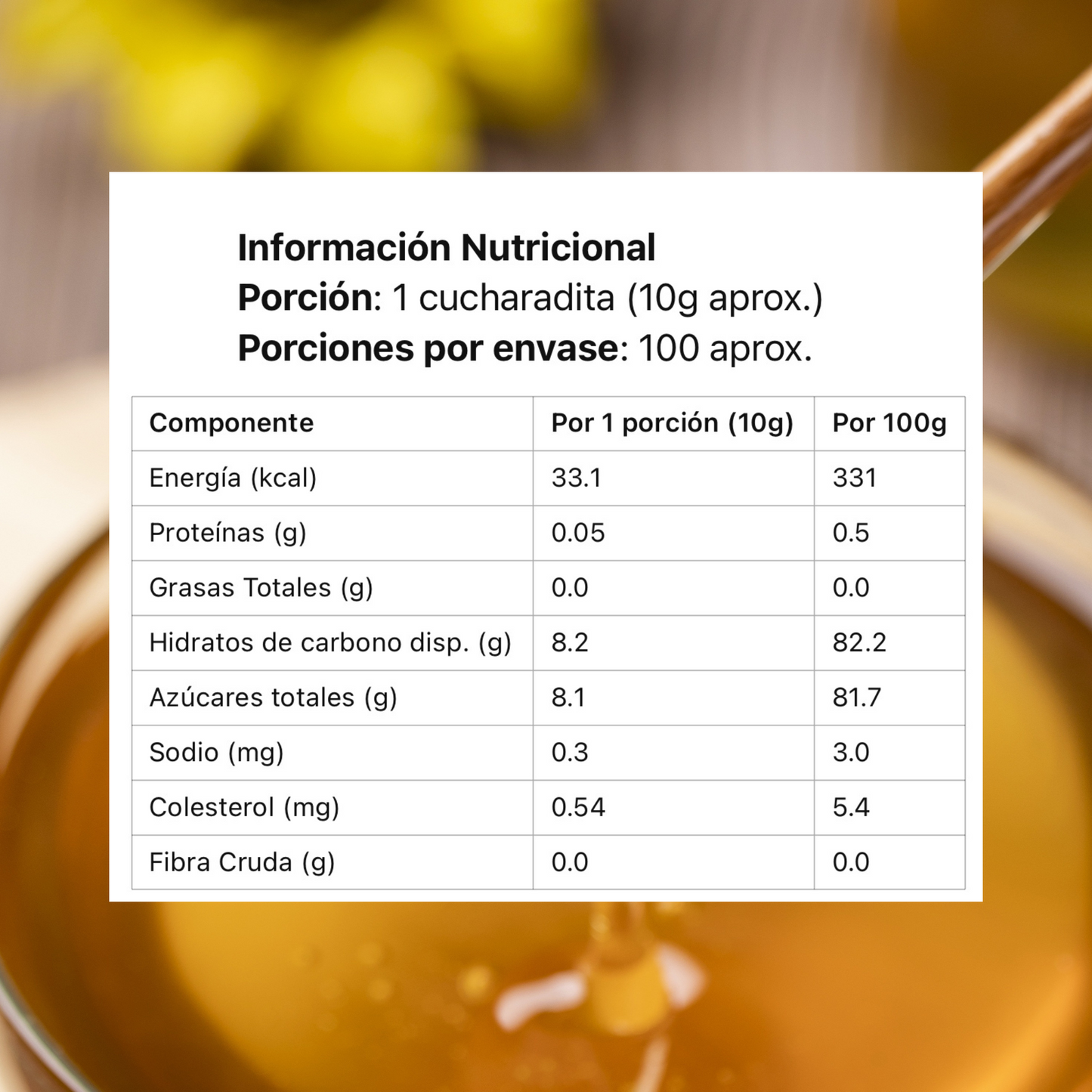 Miel Cruda De Abeja 1 kilo