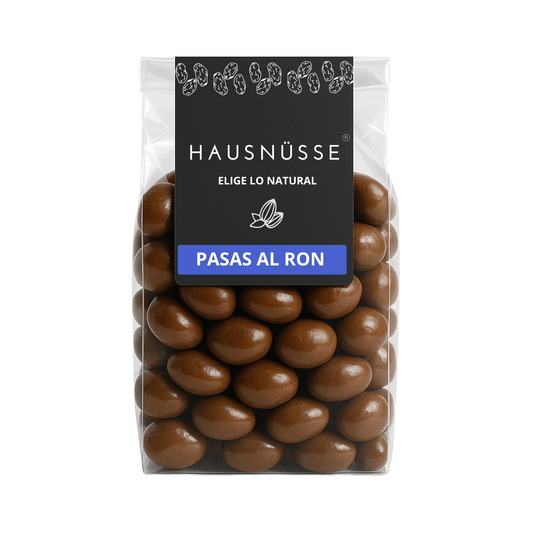Pasas al ron bañadas en chocolate