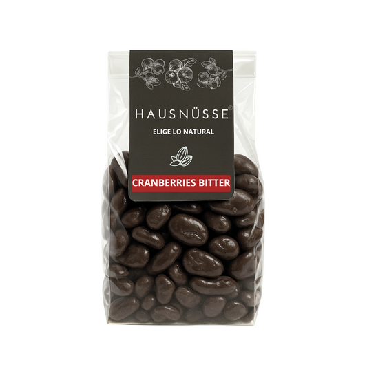 Cranberries bañados en chocolate bitter