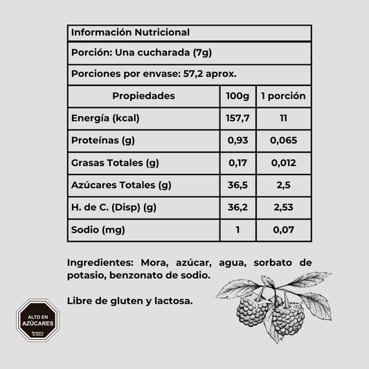 Mermelada de mora silvestre
