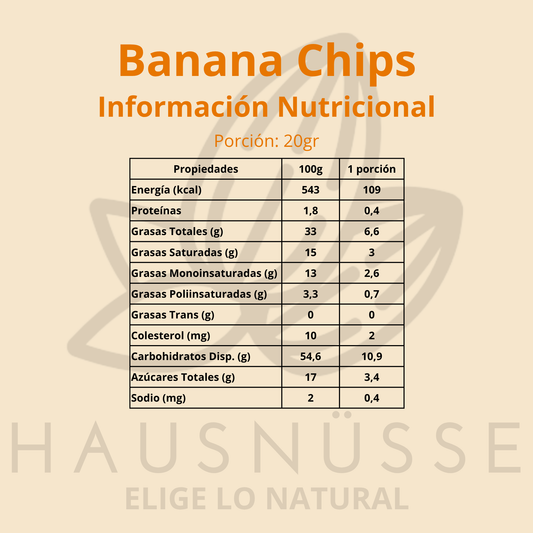 Banana Chips dulces 5kg