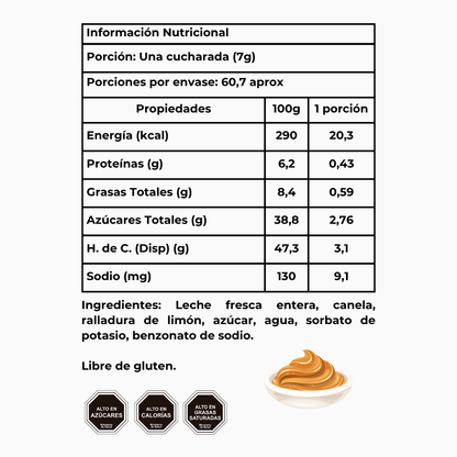 Manjar tradicional casero