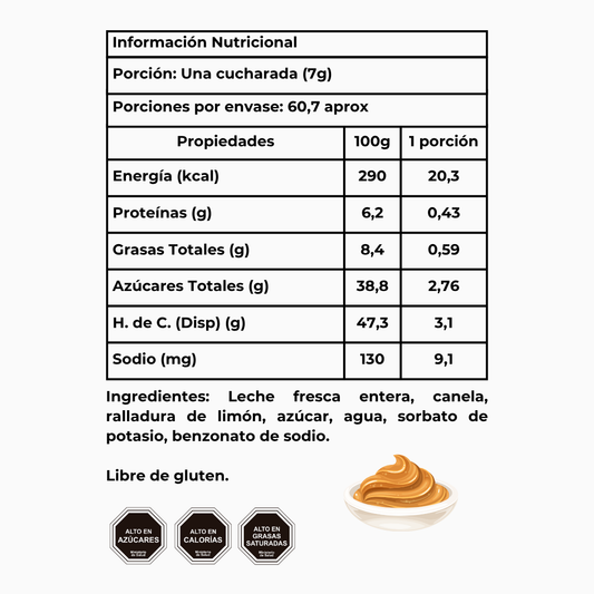 Manjar tradicional casero