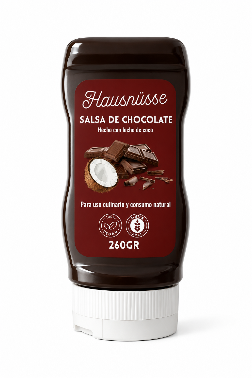 Salsa de chocolate a base de coco