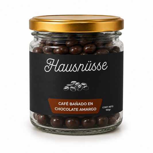 Café bañado en chocolate amargo