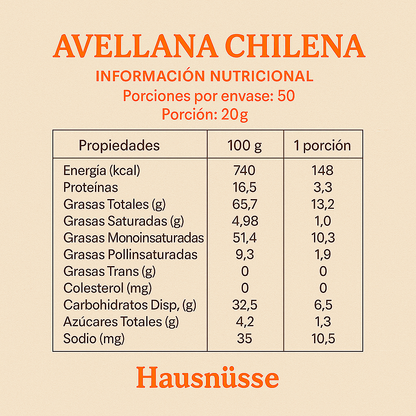 Avellana Chilena Tostada