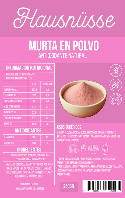 Murta en polvo