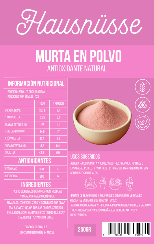 Murta en polvo