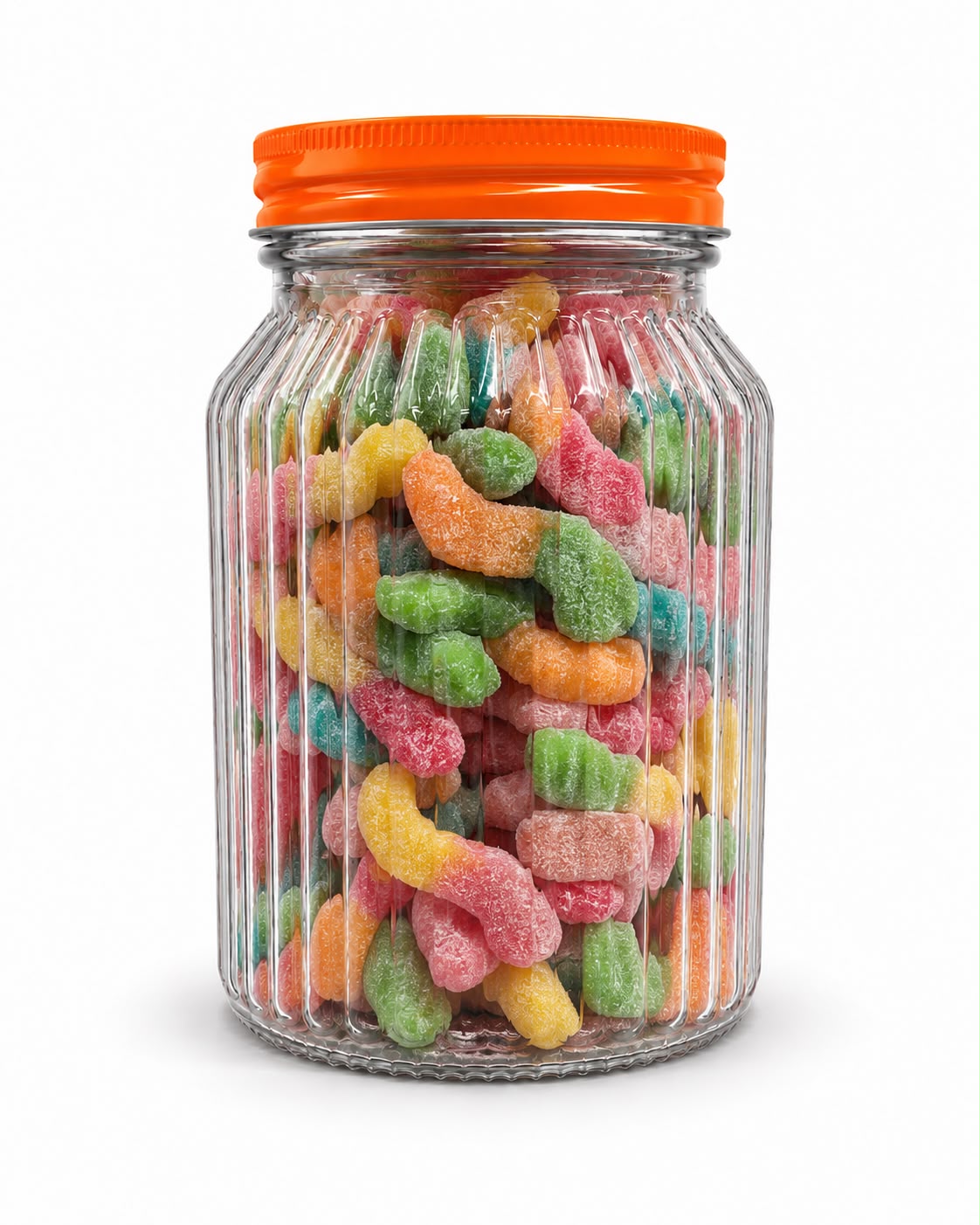 Frasco Gomitas De Gusanos Ácidos