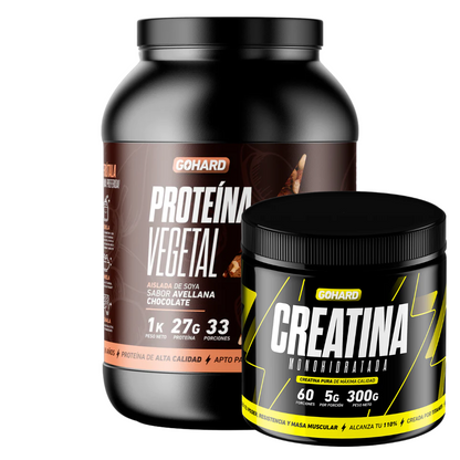 Proteína Vegetal 1Kg + Creatina 60serv