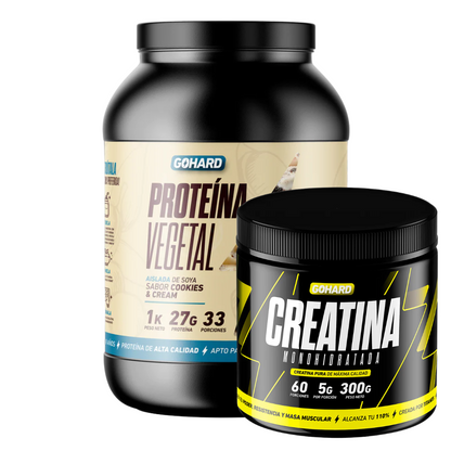 Proteína Vegetal 1Kg + Creatina 60serv