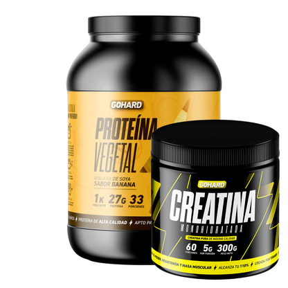 Proteína Vegetal 1Kg + Creatina 60serv